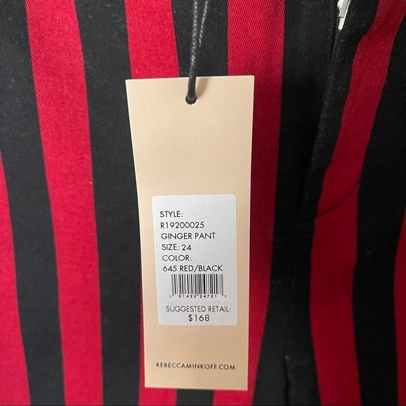 REBECCA Minkoff Ginger Striped Cropped Pants - Picture 4 of 4